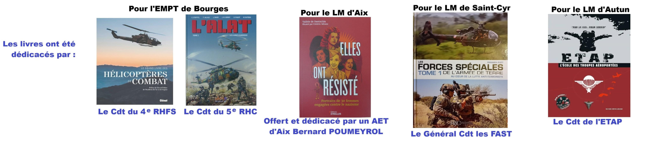 Les livres offerts par la section AET de Pau-Béarn